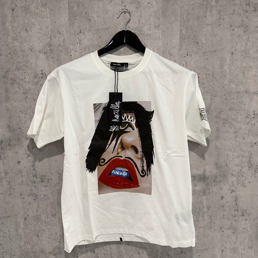 Haculla Men White Graphic Street Art T-Shirt Short Sleeve Crewneck Size M NEW